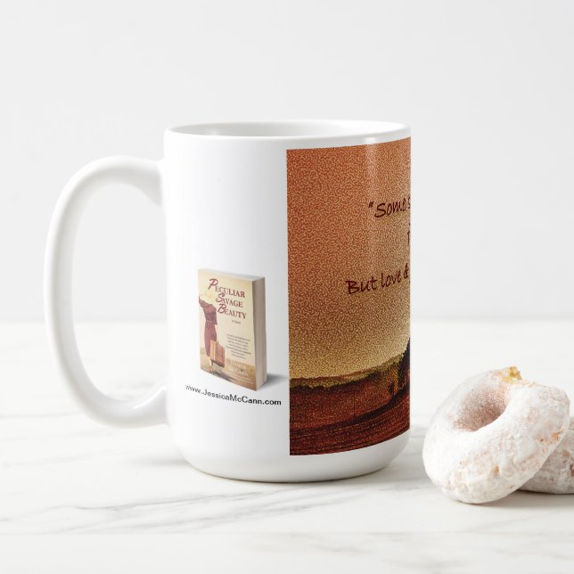 tasse de café avec une citation inspirante sur l'a (Avec donut)