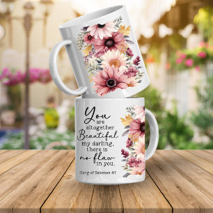 Tasse de café avec verset biblique Tu es belle