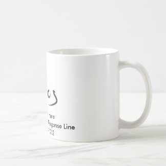 Tasse de café avec votre numéro de téléphone