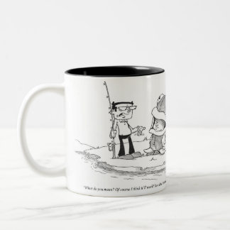 Tasse de café - bande dessinée de pêche - costume