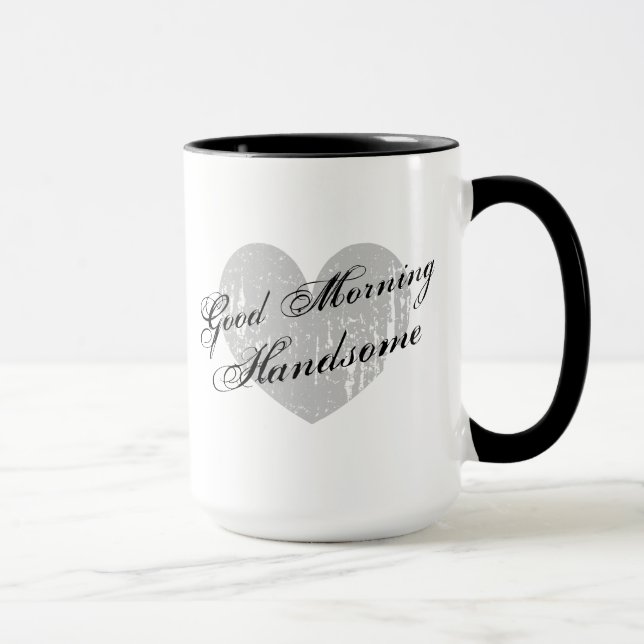 Tasse de café belle de la sonnerie 15oz bonjour (Droite)