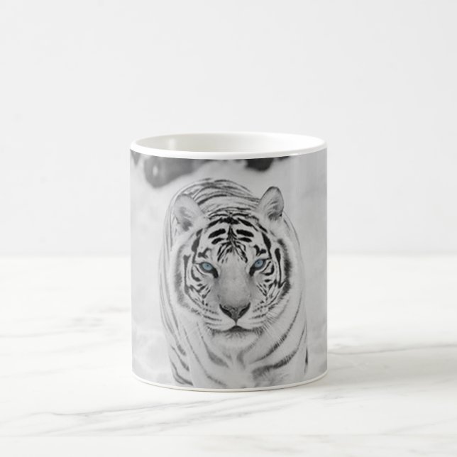 Tasse de café blanche de tigre (Centre)
