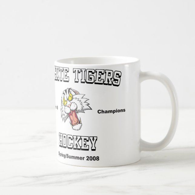 Tasse de café blanche de tigres (Droite)