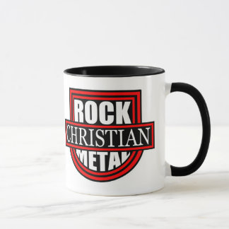 Tasse de café blanche/noire Rock/Metal chrétien