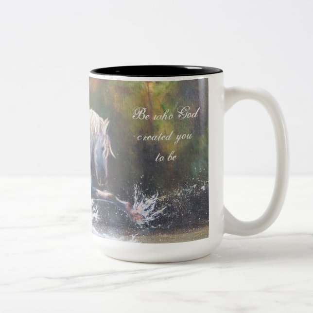 Tasse de café blanche sauvage d'étalon (Droit)