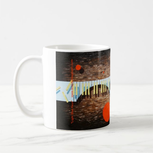 Tasse de café bleu-clair de clés (Gauche)