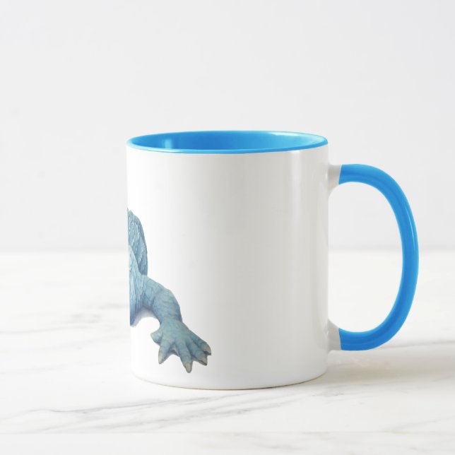 Tasse de café bleue d'alligator (Droite)