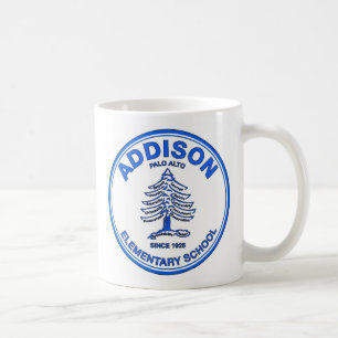 Tasse de café bleue de logo