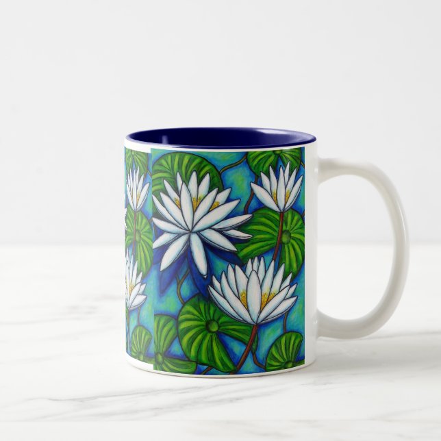 Tasse de café bleue de Nymphaea (Droit)