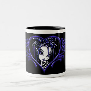Tasse de café bleue de "Sophia" de baie