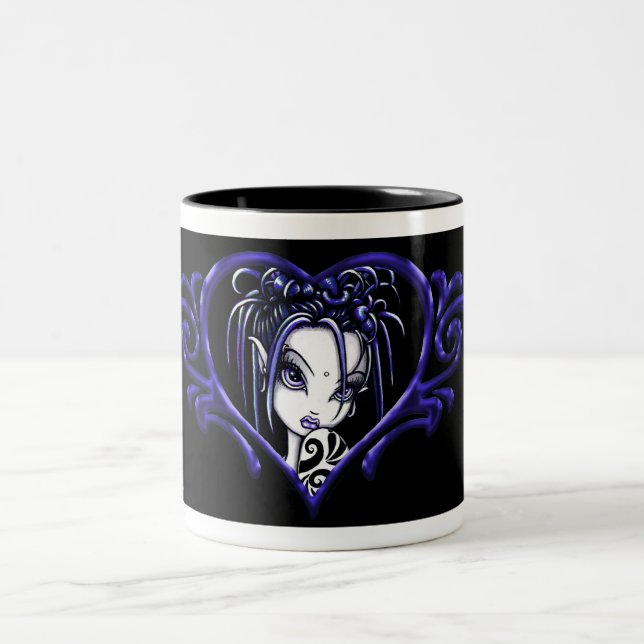 Tasse de café bleue de "Sophia" de baie (Centre)