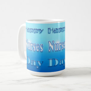 Tasse de café bleue pour la journée des infirmière