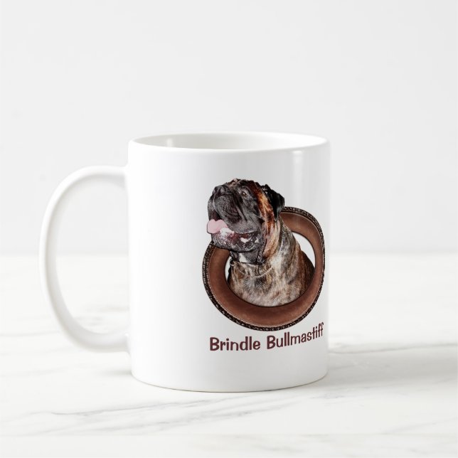 Tasse de café Brindle de cadeaux de Bullmastiff (Gauche)