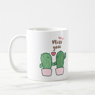 Tasse de café Cactus Mignon qui Embrasse Vous Manq