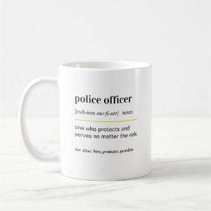 Tasse de café cadeau drôle d'agent de police