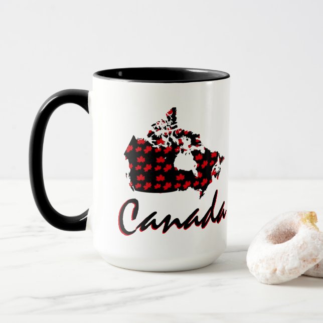 Tasse de café canadienne du Canada d'érable rouge (Avec donut)
