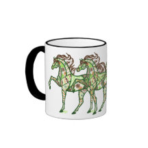 Tasse de café caracolante celtique de cheval