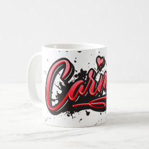 Tasse de café Carmen red Heart Graffiti