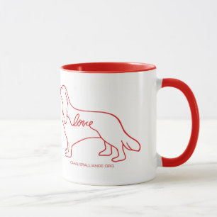 Tasse de café cavalière d'amour