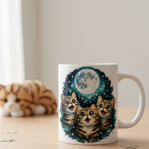 Tasse de café céleste pour amoureux de chats migno