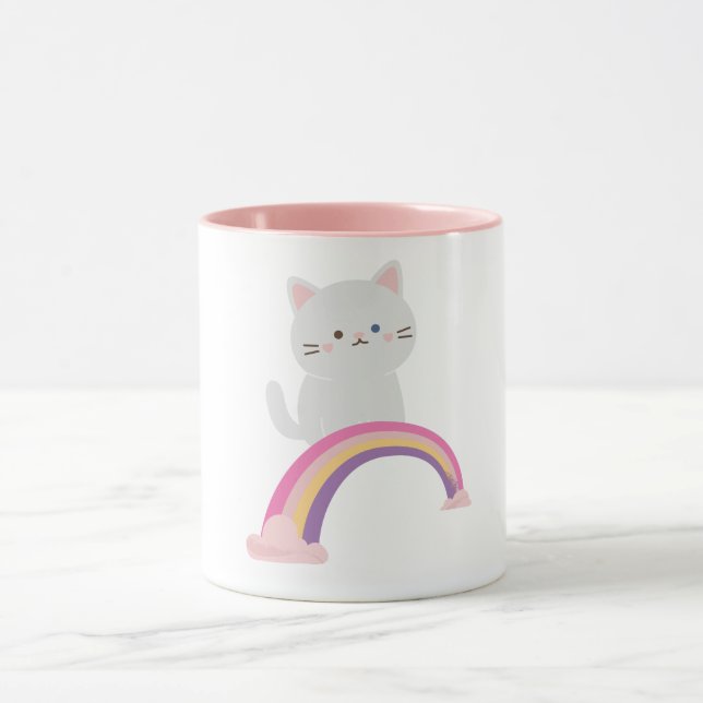 Tasse de café chat minou mignon (Centre)