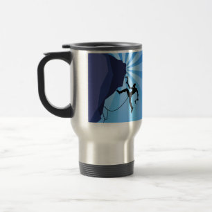 Tasse de café chaude du glaciériste de séjour