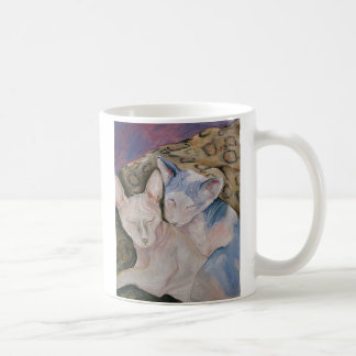 Tasse de café chauve de minous de sphinx "les