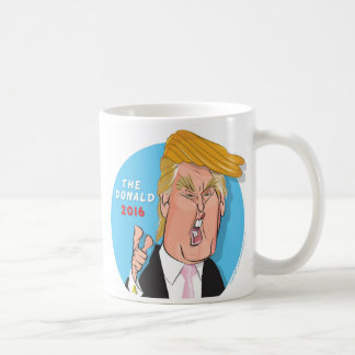 Tasse de café comique de caricature de bande