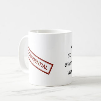 Tasse de café confidentielle de travail