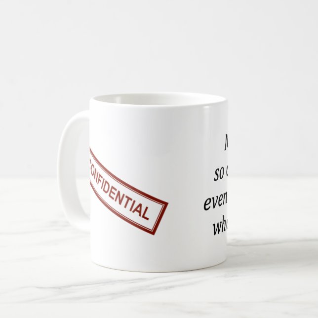 Tasse de café confidentielle de travail (Devant gauche)