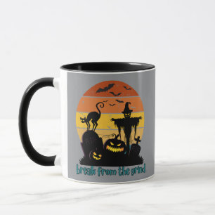 Tasse de café crépusculaire effrayante