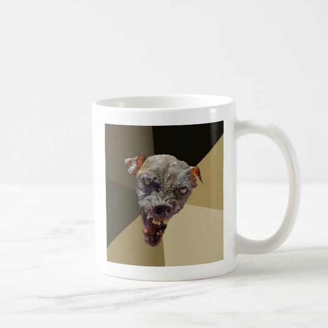 Tasse de café cynique faite sur commande de chien (Droite)