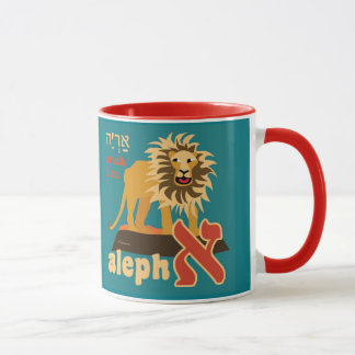 Tasse de café d'alphabet hébreu