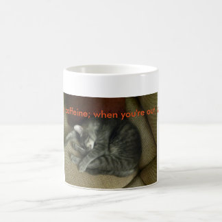 Tasse de café d'amoureux de les chats ; chat tigré