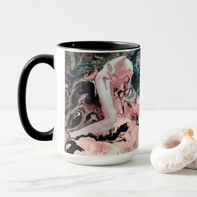 Tasse de café d'art abstrait (Avec donut)