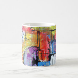 Tasse de café d'art abstrait