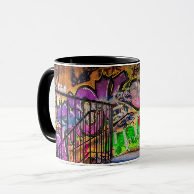 Tasse de café d'art de rue de graffiti de peinture (Devant gauche)