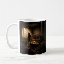 Tasse de café d'art dystopique cinématographique