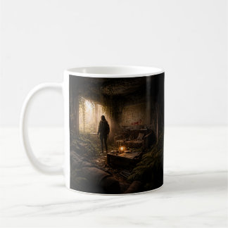 Tasse de café d'art dystopique cinématographique
