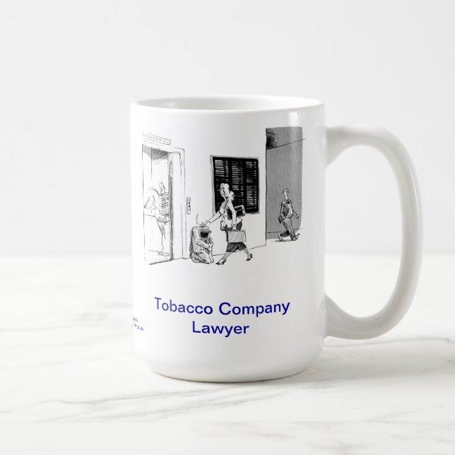 Tasse de café d'avocat de Dead Lawyer™ Tobacco (Droite)