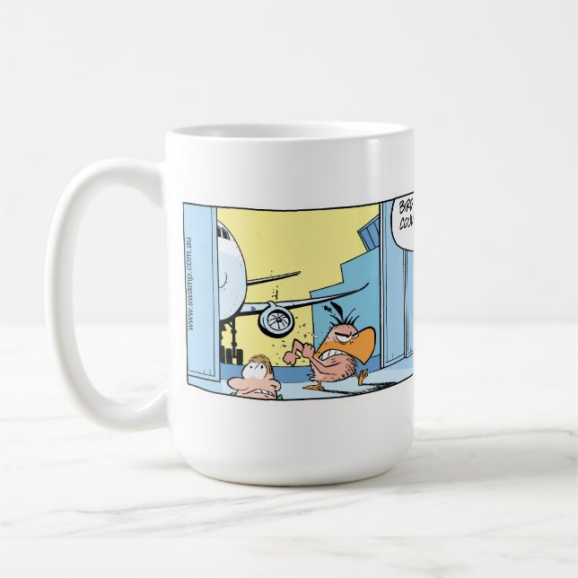 Tasse de café de bande dessinée d'aviation (Gauche)
