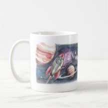 Tasse de café de bateau de Rocket