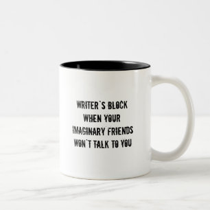 Tasse de café de bloc d'auteurs