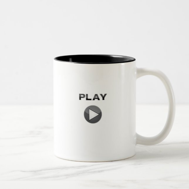 tasse de café de bouton de jeu (Droit)