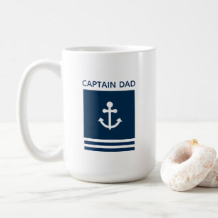 Tasse de café de capitaine Dad Anchor
