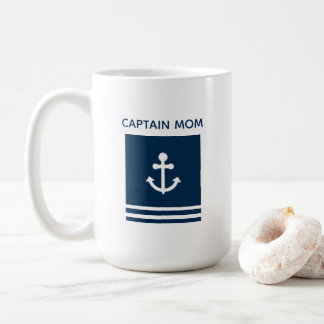 Tasse de café de capitaine Mom Anchor