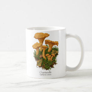 Tasse de café de champignon de chanterelle