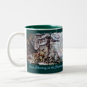 Tasse de café de chasse de cerfs communs