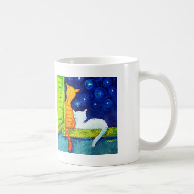 Tasse de café de chats d'observation des étoiles (Droite)