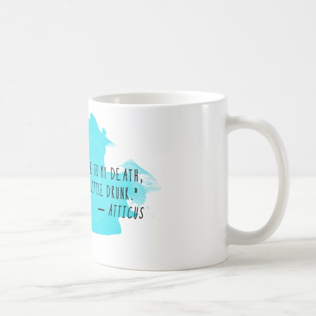Tasse de café de citation d'Atticus : Tard, dans (Droite)